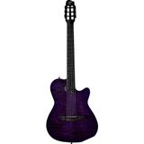 Godin Acs Nylon Steve Stevens Signature 25TH Anniversary Elektro Klasik Gitar (Mor) - standart - Çok Renkli