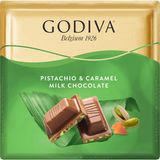 Godiva Antep Fıstıklı & Karamelli Sütlü Çikolata Kare 60 G (8'li Paket)