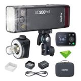 Godox AD200Pro II 200Ws Paraflaş One-Tap Sync ve Renkli TFT Ekranlı Pocket Flash