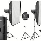 Godox DP600 III V 600W 3'lü Paraflaş Kit (LED Model Lambalı)