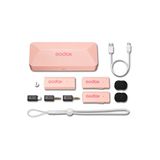 Godox MoveLink Mini Kablosuz Pembe Mikrofon Kit 2