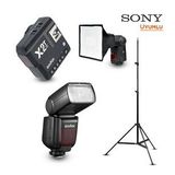 Godox TT685II-S Sony Flaş Full Set (Tepe Flaş + Tetikleyici + Tripod + Softbox)