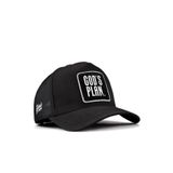 God's Plan Logolu Siyah Cordura Trucker Şapka