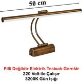 Goes Flüt LED Aplik 50 cm 3200K Gün Işığı | Modern Duvar Aydınlatma | Enerji Tasarruflu Banyo, Tablo ve Çalışma Masası Lambası (Eskitme)