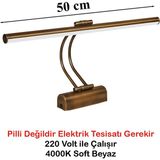 Goes Flüt LED Aplik 50 cm 4000K Soft Beyaz | Modern Duvar Aydınlatma | Enerji Tasarruflu Banyo, Tablo ve Çalışma Masası Lambas - Eskitme