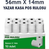 Goes Termal Pos Rulo 56mm x 14M Kağıt Termal Yazıcı ve Yazar Kasa Için Uyumlu Net Kalıcı Baskı 10 Adet - 56x14