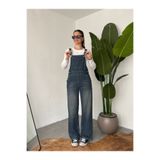 Gofeel Kadın Denim Bahçıvan Tulum Salaş Kesim Jean Salopet