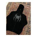 Gofeel Spider Örümcek Parıltılı Taşlı Maskeli Sweatshirt Hırka