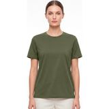 goffra Kadın Vision Bisiklet Yaka Premium Kalite Yoğun Dokulu Pamuklu T-Shirt Haki W101-R0220-05