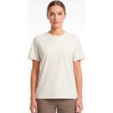 goffra Kadın Vision Bisiklet Yaka Premium Kalite Yoğun Dokulu Pamuklu T-Shirt Krem W101-R0220-02 - XS