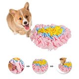 GoFika Küçük Köpekler Yavaş Besleme Enfiye Toplama Mat Bez Yavaş Yavaş Besleme ve Evcil Hayvanlar için (35,56 cm x 30,04 cm) Uyarıcı ve Burun İşi için Etkileşimli Bulmaca Besleyici (Pembe)