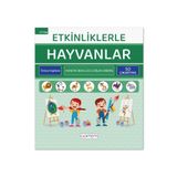 Goftem Etkinliklerle Hayvanlar - Türkçe Ingilizce - 50 Çıkartma - 24 Sayfa Eğitici Aktivite Kitabı