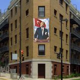Göğe Bakan Ay Yıldızlı Sivil Atatürk-Okul -Kutlama - Anı- Poster Cephe Bayrak -200x300cm -2x3metre