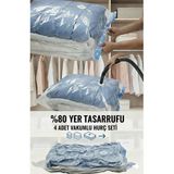 Gogidigo Aradığın o 4 Adet Mix Vakumlu Hurç Yorgan Hurcu Valiz Düzenleyici Gardırop Düzenleyici Vakumlu Poşet - Yeşil - 50x70cm-55x90cm