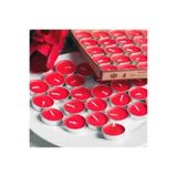 gogidigo aradığın o Tealight Mum - Kırmızı Küçük Yuvarlak Yılbaşı Yer Ve Masa Mumu 20 Adet