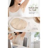 goglobal Koltuk Altı Ter Pedi | Pamuk Kumaş Ter Emici Koltuk Altı Koruyucu | Yıkanabilir | 1 Paket (Toplam 1 Çift / 2 Adet)