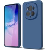 GOGME Huawei Honor Magic 6 Pro / Magic6 Pro için Telefon Kılıfı Çizilmez Mikrofiber Astar Sıvı Silikon Darbeye Dayanıklı Koruyucu Arka Kapak İnce Yumuşak TPU Tampon Kabuk, Mavi