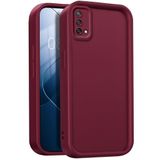 GOGME Oppo A74 4G için Kılıf, Koruma Yumuşak Silikon TPU Kılıf, Toz Geçirmez Darbeye Dayanıklı Tampon Kapağı - Şarap Kırmızısı