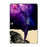Gogo Accessories 10.5 inç Samsung Galaxy Tab ile Uyumlu S T800 Sigara İçen Adam Baskılı Silikon Kılıf