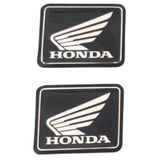 GoGo Honda Kare Küçük Universal Siyah-Gümüş Damla Stiker 2Li Değil
