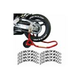 gogo premium DUNLOP BEYAZ 3D LASTİK YANAK YAZISI ÖZEL083