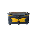 gogo premium UNİVERSAL 65 LT ALÜMİNYUM MOTOSİKLET ARKA ÇANTA TAKIMI GOLD DETAY SİYAH
