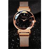 Gogoey Kadın Kol Saati Lüks Moda Şık Trend Set Saat Rose Gold Hasır