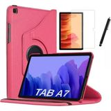 Gogoplus Samsung Galaxy S6 Lite P610 2020 10.4" Uyku Modlu 360 Derece Dönebilen Standlı Tablet Kılıfı + Ekran Koruyucu + Kalem Pembe
