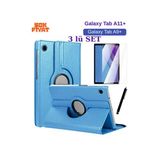 GoGoPlus Samsung Galaxy Tab A11 Plus - A9+Plus (11 Inç 2023 2025 360 Standı Tablet Kılıfı Kalem+Ekrankoruyucu - Mavi