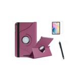 GoGoPlus Samsung Galaxy Tab S6 Lite 10.4'' P610 Uyumlu Kılıf+ Kırılmaz Cam Kalem 360 Derece Döner Kılıf Mor