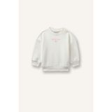 Göğsü Baskılı Bisiklet Yaka Kalın Sweatshirt Kumaşı Sweatshirt Kız Bebek