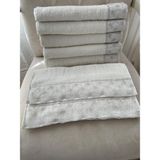Gohiba Çeyizlik Havlu Çeyizlik El Havlusu Yüz Havlusu Modelleri - 50 x 90 cm - Krem - Gri