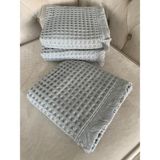 Gohiba Waffle Pöti Pamuklu Havlu Özel Doku ve Tasarım Şık Banyo Havlusu - 70 x 140 cm - Lila