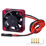 GoHobby RC Araba için 30x30x10 mm RC Motor/ESC Soğutma Fanı Alüminyum Kasa (Kırmızı ve Siyah)