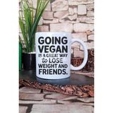 Going Vegan Vegan Olma Kararı Yaşam Tarzı Değişimi Hediyelik Baskılı Çay Kahve Sunum Kupa Bardak - Beyaz