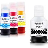 Goink Canon G2470 Gı-41 4 Renk Mürekkep Seti - (GI-41C/GI-41M/GI-41PGBK/GI-41Y) - Renkli - Siyah