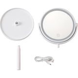 Gojoy Tech & Gifts LED Işıklı & Dokunmatik ve Organizerli Usb'li Makyaj Aynası (Beyaz)