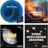 Gök Atlası + Gökyüzünü Tanıyalım (M. Emin Özel) + Ay: Ayımızın Bilimi ve Hikayeleri (David A. Aguilar) + Evren Avuçlarının Arasında / 4 Kitap Set