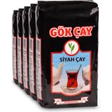 Gök Çay Siyah Dökme 1 kg 5'li - 5 kg