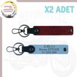 Gök Mavi-Bordo, Motor Severlere Özel, İsim Plaka ve A + Kan Grubu Yazılı Kişiye Özel 2'li Anahtarlık