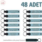 Gök Mavi, Çocuk Partisi İçin Kişiselleştirilmiş Anahtarlık 48’li Set, Gelen Herkese Özel Hediye