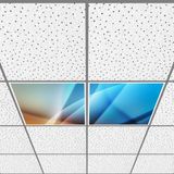 Gök Panel 60X60 LED Panel Aydınlatma Armatür Avize Sıva Altı Desenli 1x2 Ikili Grup 46510108SA - 6400K - Beyaz