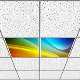 Gök Panel 60X60 LED Panel Aydınlatma Armatür Avize Sıva Altı Desenli 1x2 Ikili Grup 46510117SA - 6400K - Beyaz