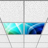 Gök Panel 60X60 LED Panel Aydınlatma Armatür Avize Sıva Altı Desenli 1x2 Ikili Grup 46510121SA - 6400K - Beyaz