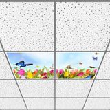 Gök Panel 60X60 LED Panel Aydınlatma Armatür Avize Sıva Altı Desenli 1x2 Ikili Grup 46510686SA - 6400K - Beyaz