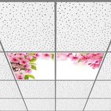 Gök Panel 60X60 LED Panel Aydınlatma Armatür Avize Sıva Altı Desenli 1x2 Ikili Grup 46510718SA - 6400K - Beyaz
