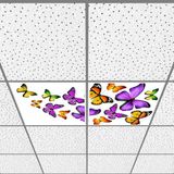 Gök Panel 60X60 LED Panel Aydınlatma Armatür Avize Sıva Altı Desenli 1x2 Ikili Grup 46510774SA - 6400K - Beyaz