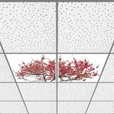 Gök Panel 60X60 LED Panel Aydınlatma Armatür Avize Sıva Altı Desenli 1x2 Ikili Grup 46510780SA - 6400K - Beyaz
