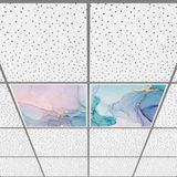 Gök Panel 60X60 LED Panel Aydınlatma Armatür Avize Sıva Altı Desenli 1x2 Ikili Grup 46510845SA - 6400K - Beyaz