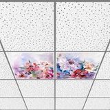 Gök Panel 60X60 LED Panel Aydınlatma Armatür Avize Sıva Altı Desenli 1x2 Ikili Grup 46510851SA - 6400K - Beyaz
